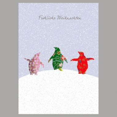 Weihnachtskarte Pinguine II
