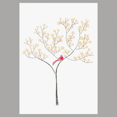 Doppelkarte Magnolienbaum