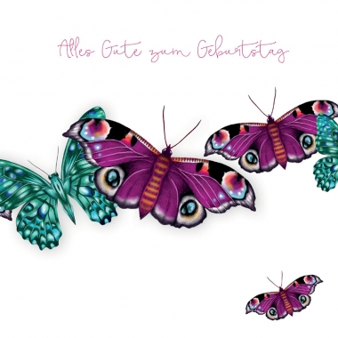 Grusskarte Schmetterlinge