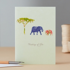 Grusskarte Thinking of You / Elefanten